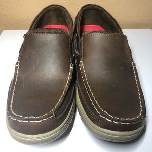 Croft&Barrow Mens Slip On Brown Boat Shoes S-10.5